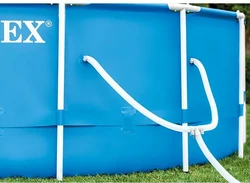 INTEX 28242 Durable Metal Frame Pool Set Garden adult Pool Swimming Outdoor  Large Above Ground Round Swimming Pool