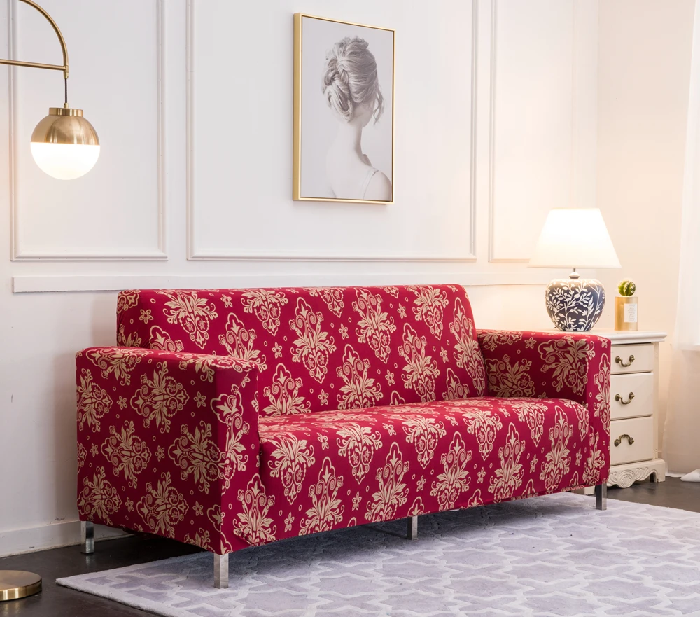 Универсальный чехол для дивана на три места, эластичный чехол для дивана из 100% полиэстера и спандекса