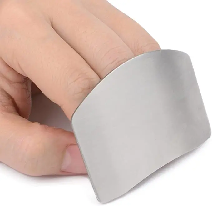 Angele Finger Guard Slicing Cutting Protector 2.6 Inches Stainless Steel Finger Protector Cutting