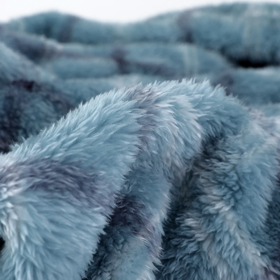 Custom Blanket Raw Material 100% Polyester Breathable Knitted Soft Sherpa Fleece Fabric With Printed