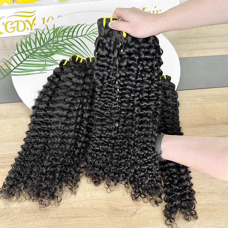 Hot Selling Wholesale 100% Real Human Hair Weft Burmese Deep Curly Virgin Cuticle Aligned Hair Bundles