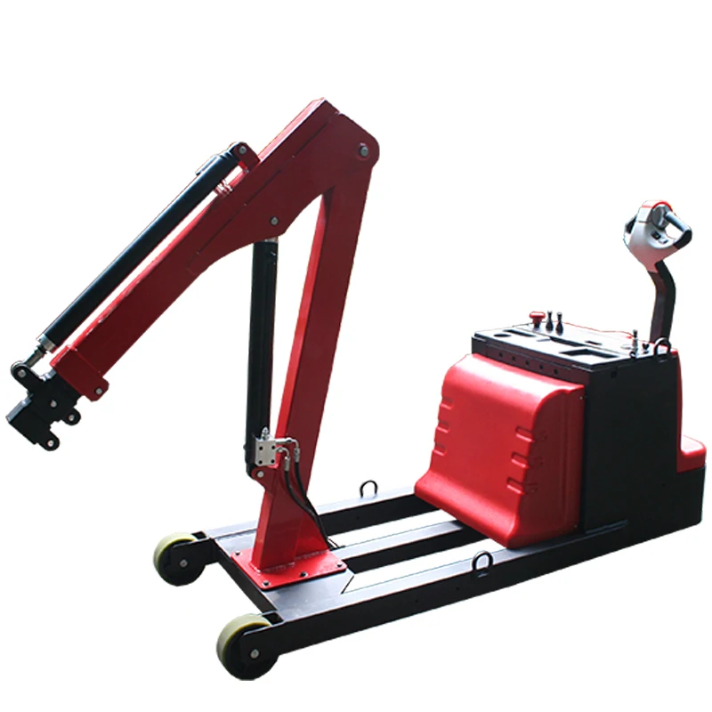 Mini electric winch 12000lbs crane lift hydraulic hoist mini jib crane used for pick up truck