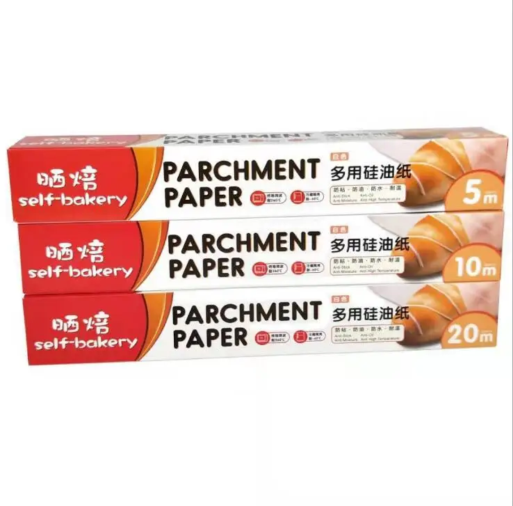 
40g food grade natural color silicone oil proof paper for oven baking barbecue paper roll 