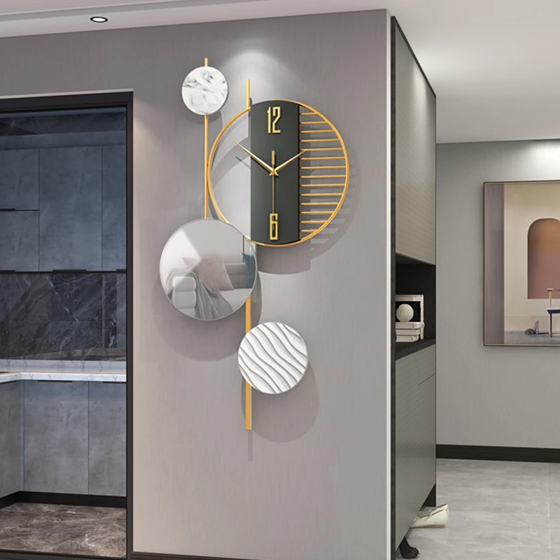 OEM/ODM Custom Metal MDF Wall Clock Logo Fashion Creative Home Office Wall Clock Decor