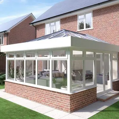 Алюминиевая консерватория изолированное стекло веранда солнечные панели на крыше Автономная Солнечная комната