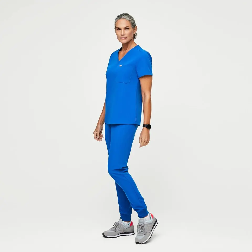 Bestex Royal Blue Scrub Uniforms Sets Scubs Medical Nursing Burgundys Suit New Designs Nurses Top Maroon Ready to Ship
