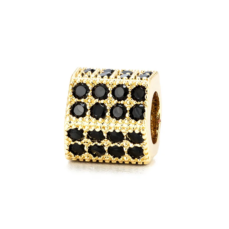 Manufacturer wholesale micro-setting accessories zircon hexagonal cylindrical spacer beads