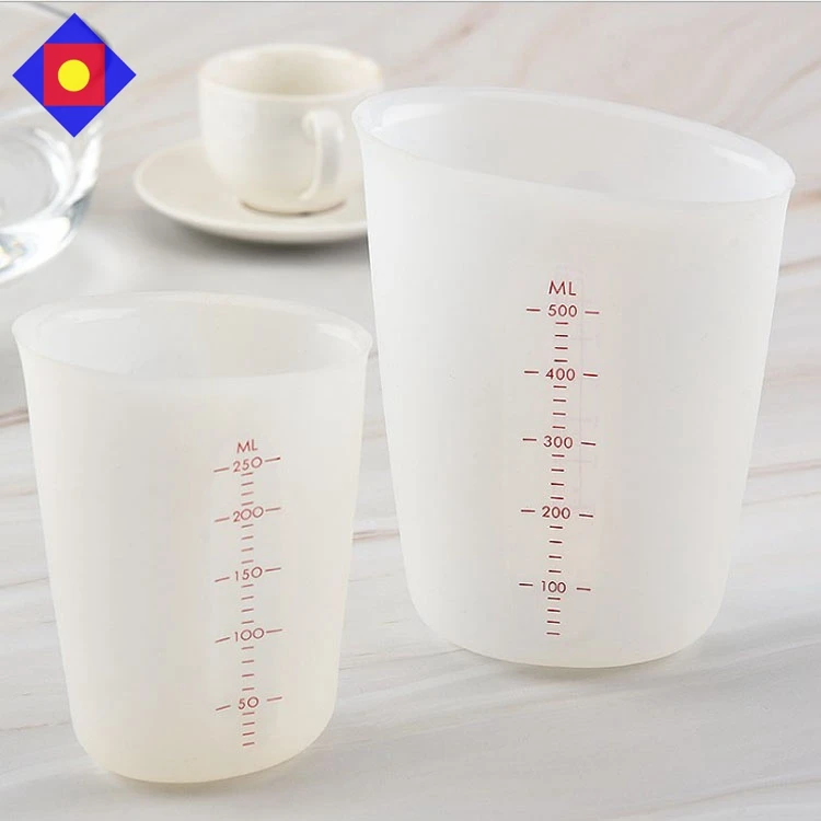 Гибкие термостойкие мерные чашки из пищевого силикона 250 мл (8 унций)/500 мл (16 унций), мерные чашки из эпоксидной смолы