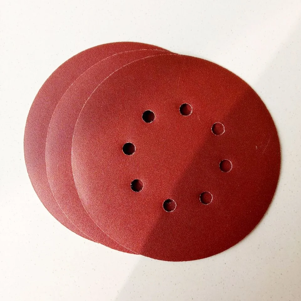 6 inch For wood working metal furniture stone sand paper 5 inch 8 holes Aluminium Oxide circle sanding disc