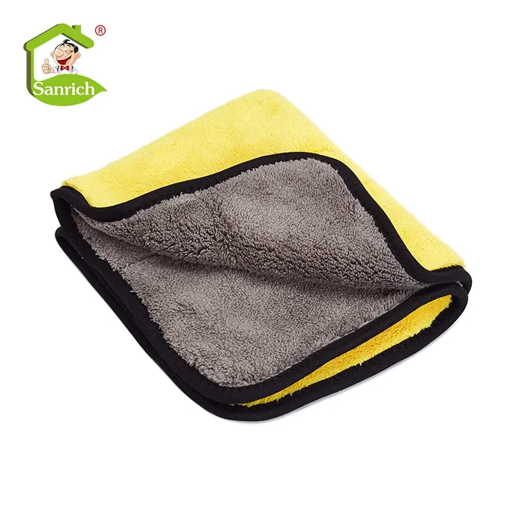 custom toallas microfibra coral fleece super absorbent car detailing drying cleaning cloth wash towel
