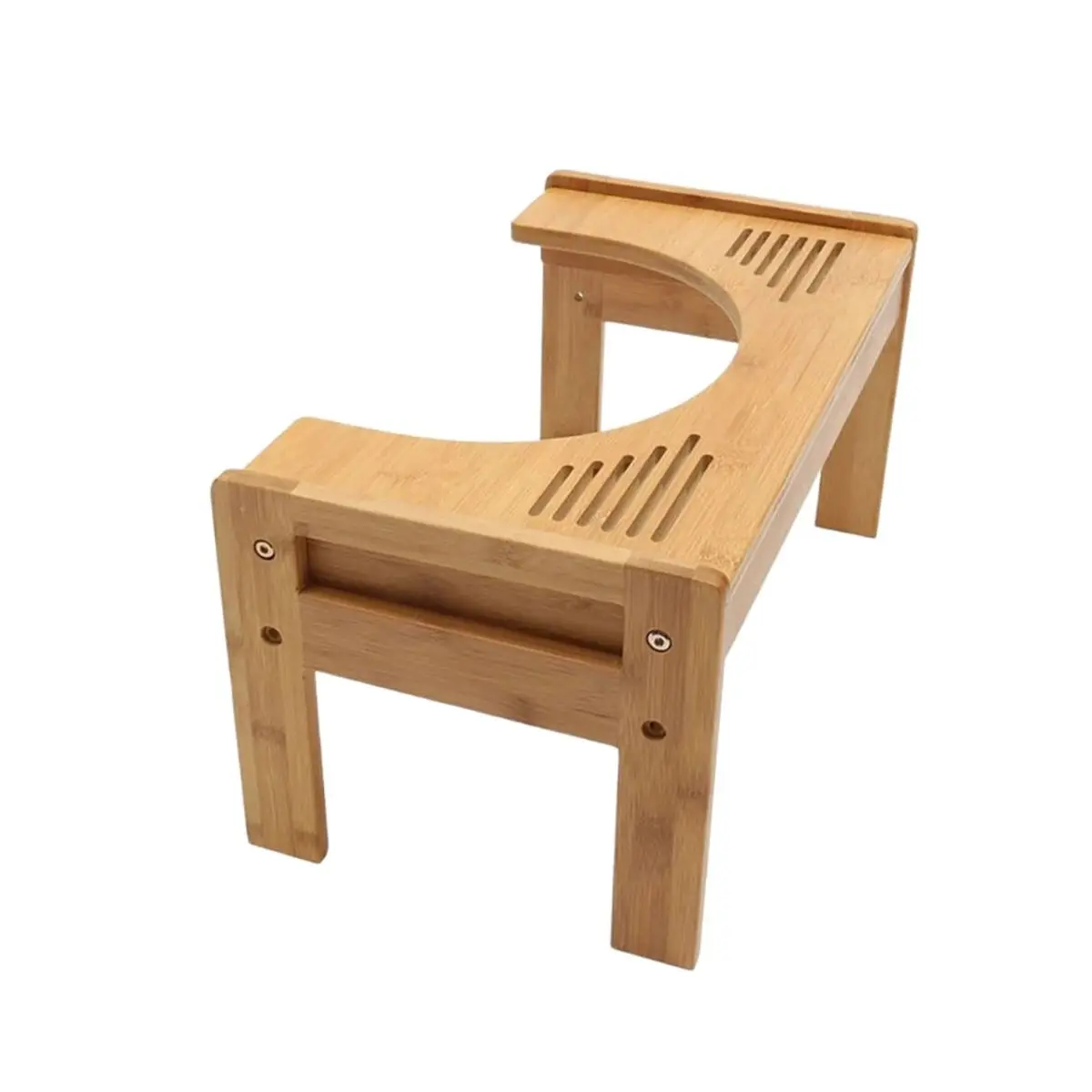 Custom Bamboo Squat Pan Potty Stool Wooden Bathroom Step Stool Bathroom Stool