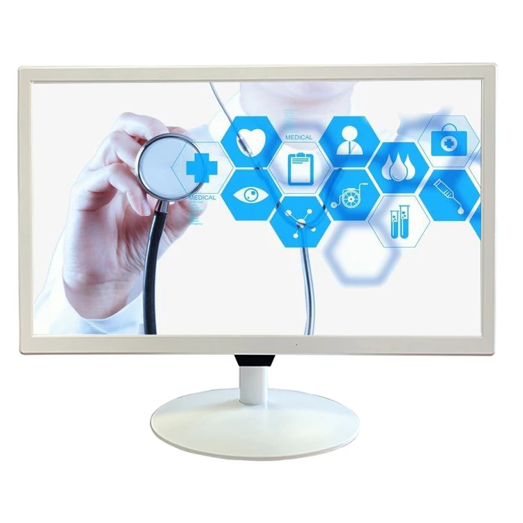 wall mount dental Desktop Computer Monitor 21.5 Inch white LCD LED Screen Display Monitor DC12V VGA Monitor
