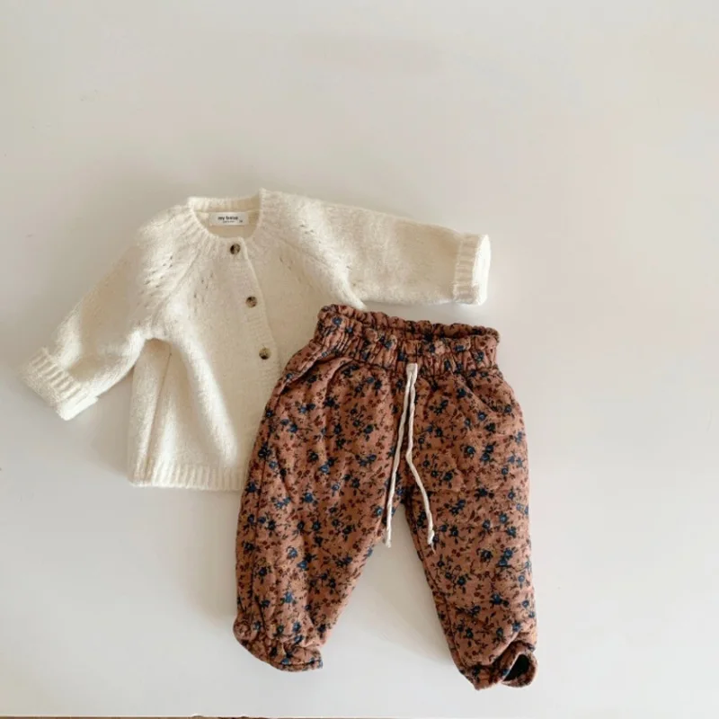 Autumn baby clothes newborn casual fleece cotton sweater jacket coat Baby unisex knitted cardigan