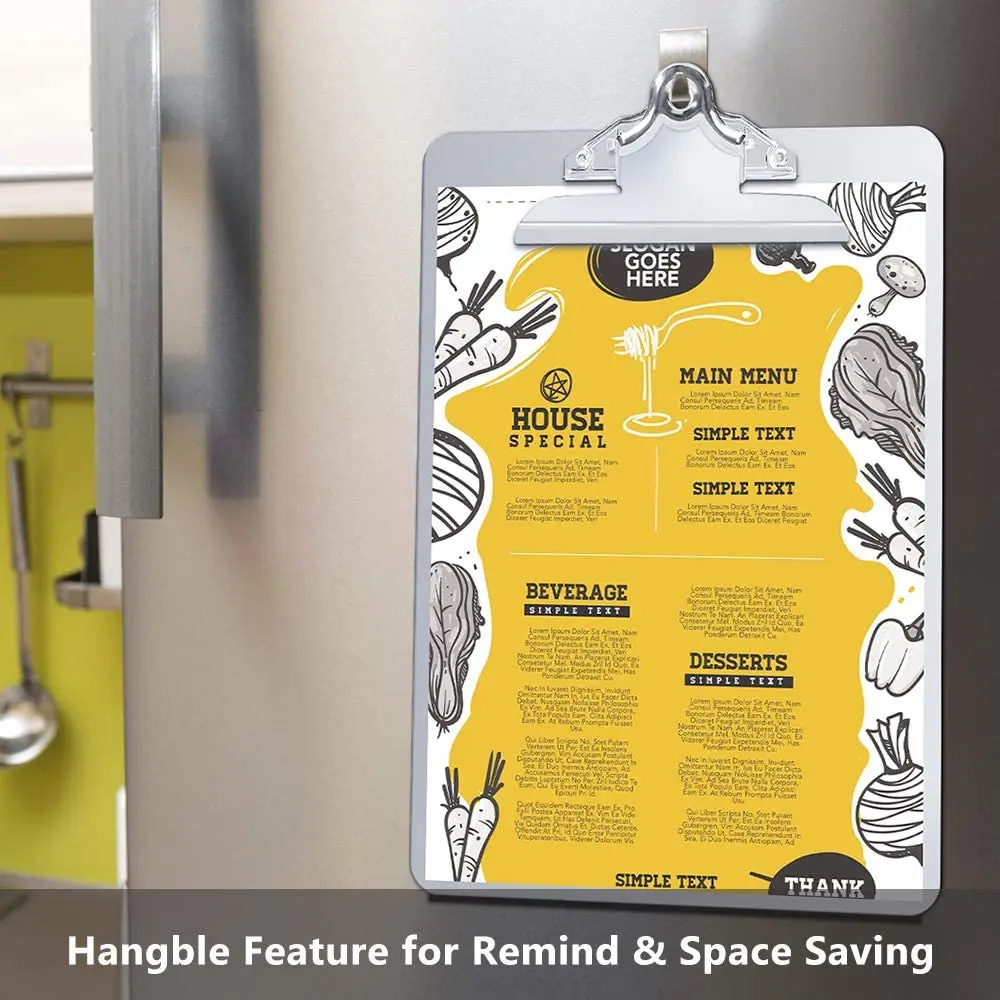 Customized A4 Paper Sheet Metal Foldable Nurse Clipboard with Storage