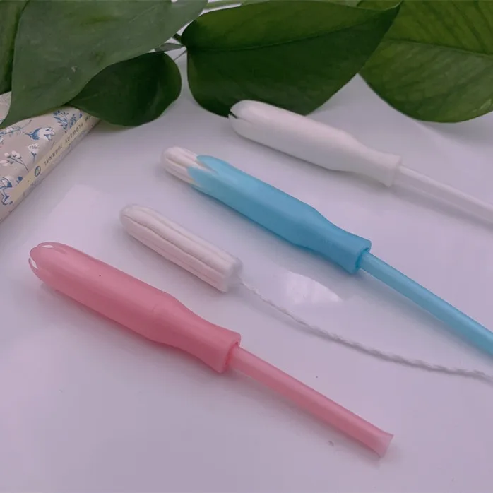 Factory direct supply vaginal cleaning encreur custom logo free soft plastic applicator tampon organic tampons