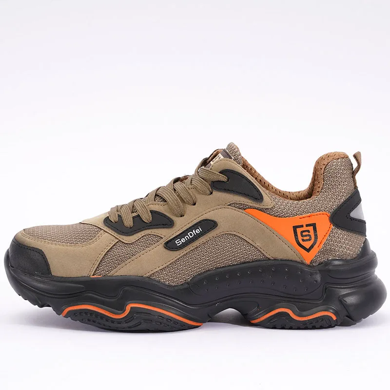 Мужские ботинки для пешего туризма Smash устойчив к атмосферным воздействиям и прокол-Доказательство защитная обувь Нескользящая легкая дышащая рабочая обувь со стальным носком