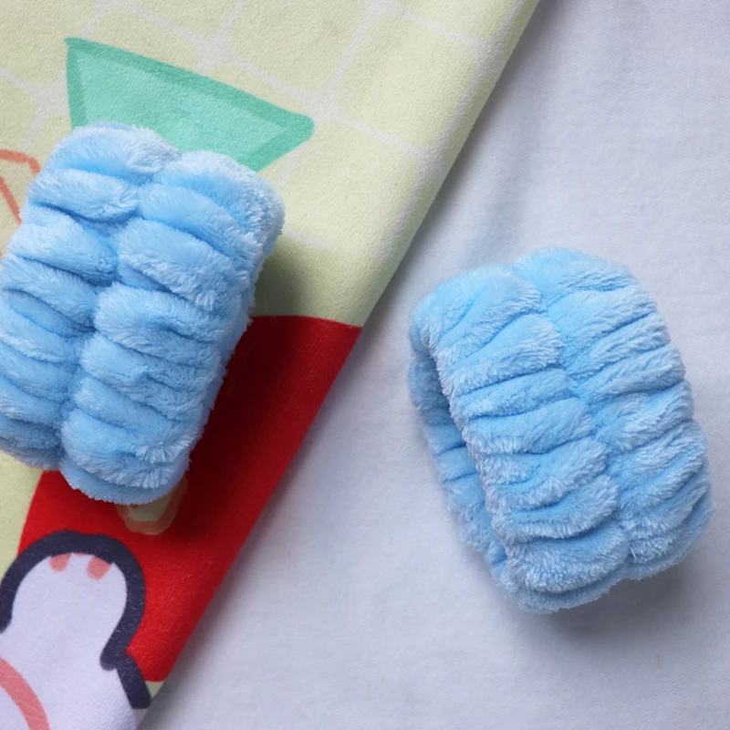 1 Pairs Soft High Elastic Absorbent Wrist Spa Washband For Washing Face