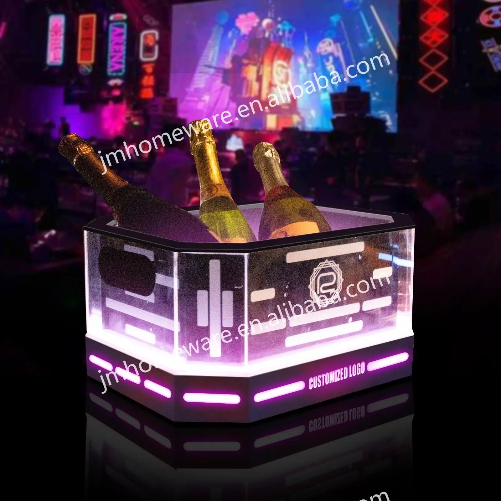 Современный дизайн Ktv бар пластиковая пивная вечеринка ведро со льдом Кемпинг Вечеринка ночной клуб светодиодный свет