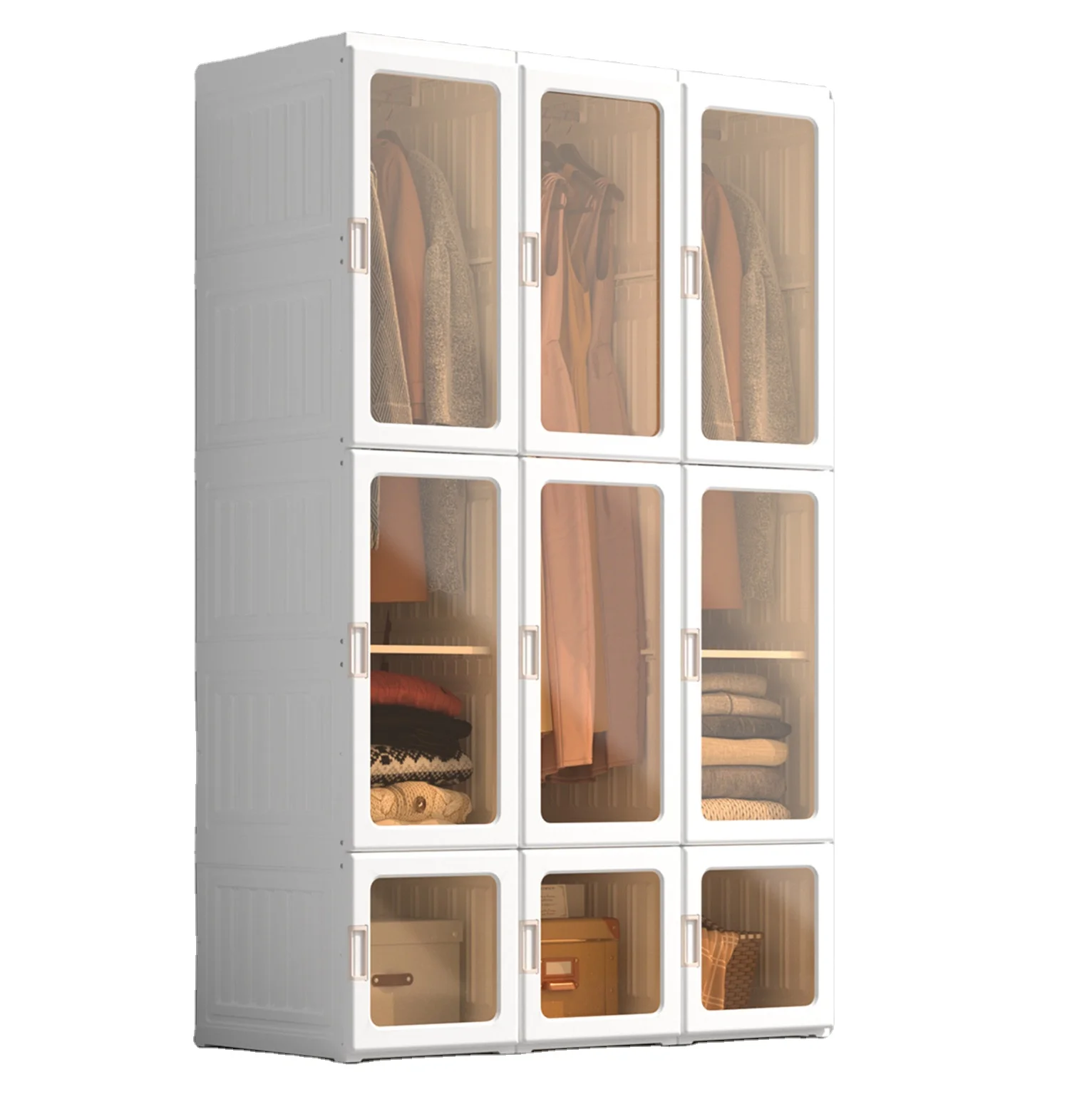 Wardrobe Economic Portable Fashion Cubes Corner Modern PVC Storage Wardrobe