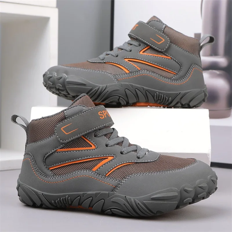 New fashion trend velcro ergonomic children shoes toddler leisure sports barefoot shoes non-slip soft sole spring autumn shoes