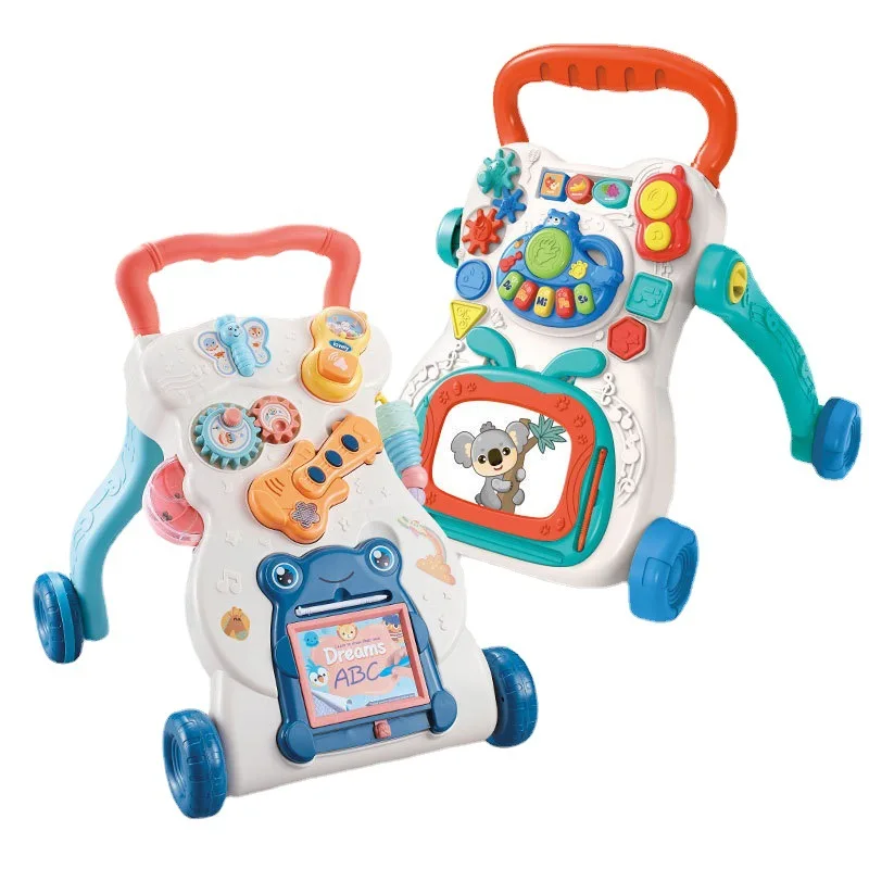 Multifunctional baby walker anti rollover weight increasing trolley baby learns to walk baby carrier walker