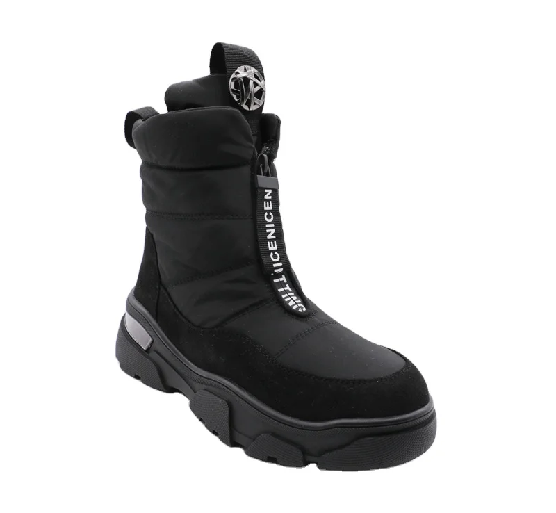 YZY Fashion Platform Tactical Ankle Martin Boots Wholesale OEM Classic Women Cloth Leather Printing Winter Shoes for Women TPU