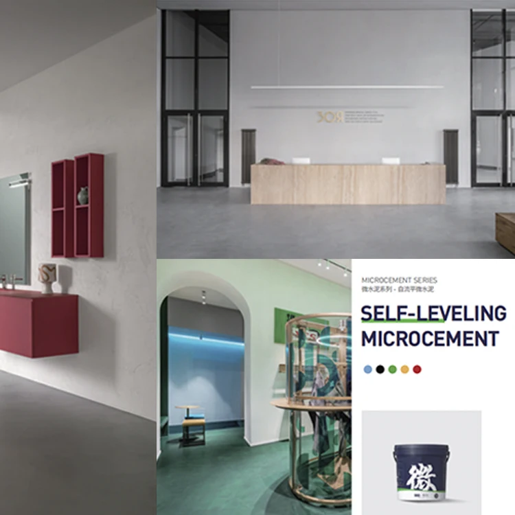 High Hardness Thickness 2-3mm Micro Cement Wall microCement Floor Paint Kit