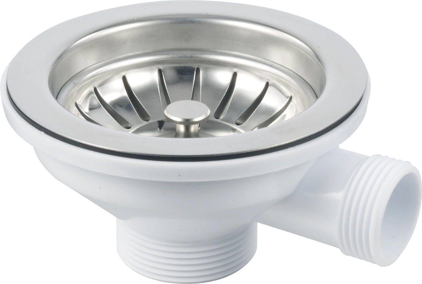 Plastic and Stainless Steel Material Kitchen Basin Drain Waste Basket Sink Strainer with Waste Plug Hole