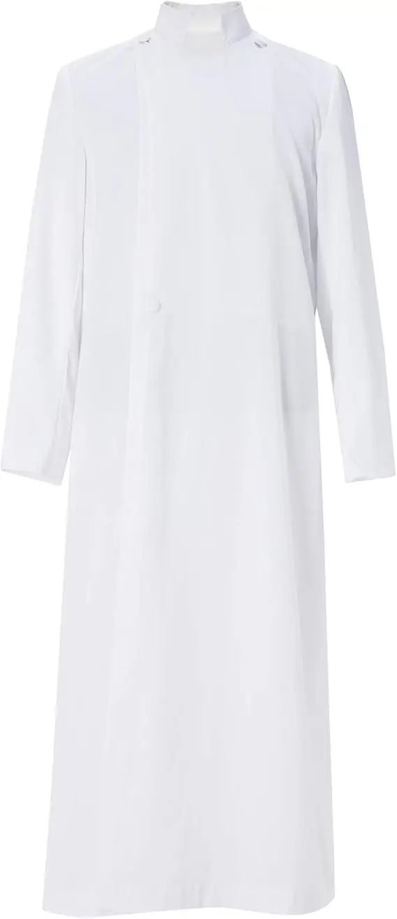 High quality Adult baptism dress Clergy Robes priest church dress pastor men and women priests garments with lining