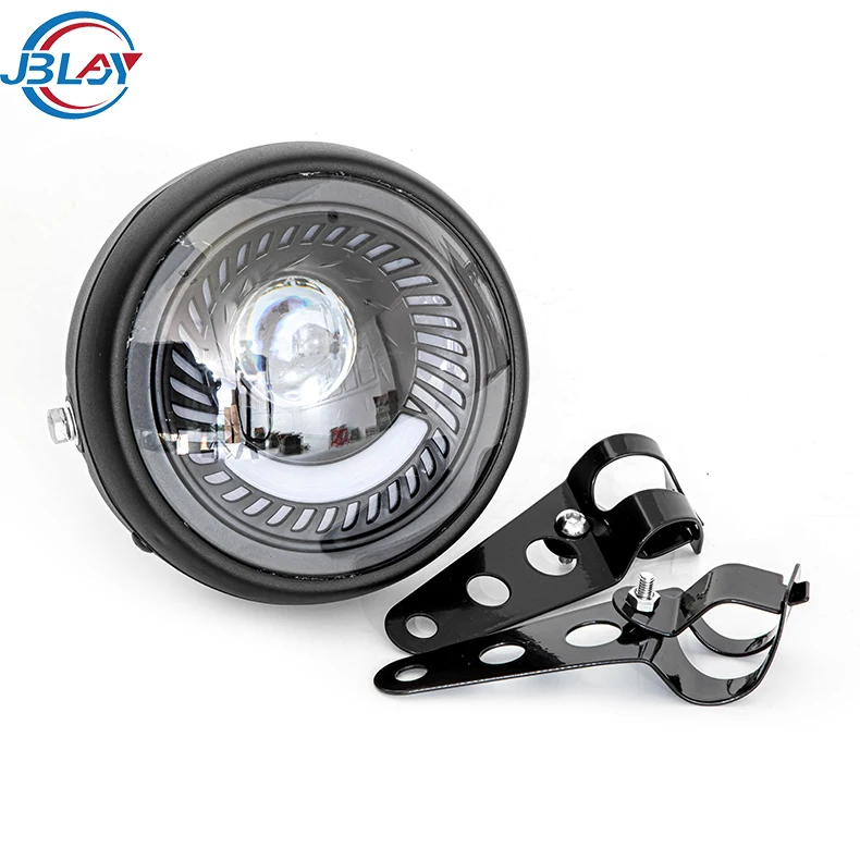 Wholesale Vintage Round Shape LED Headlamp Motorcycle 6.5 Headlight Motorcycle Modification Universal Purpose 6500k 26W+12V