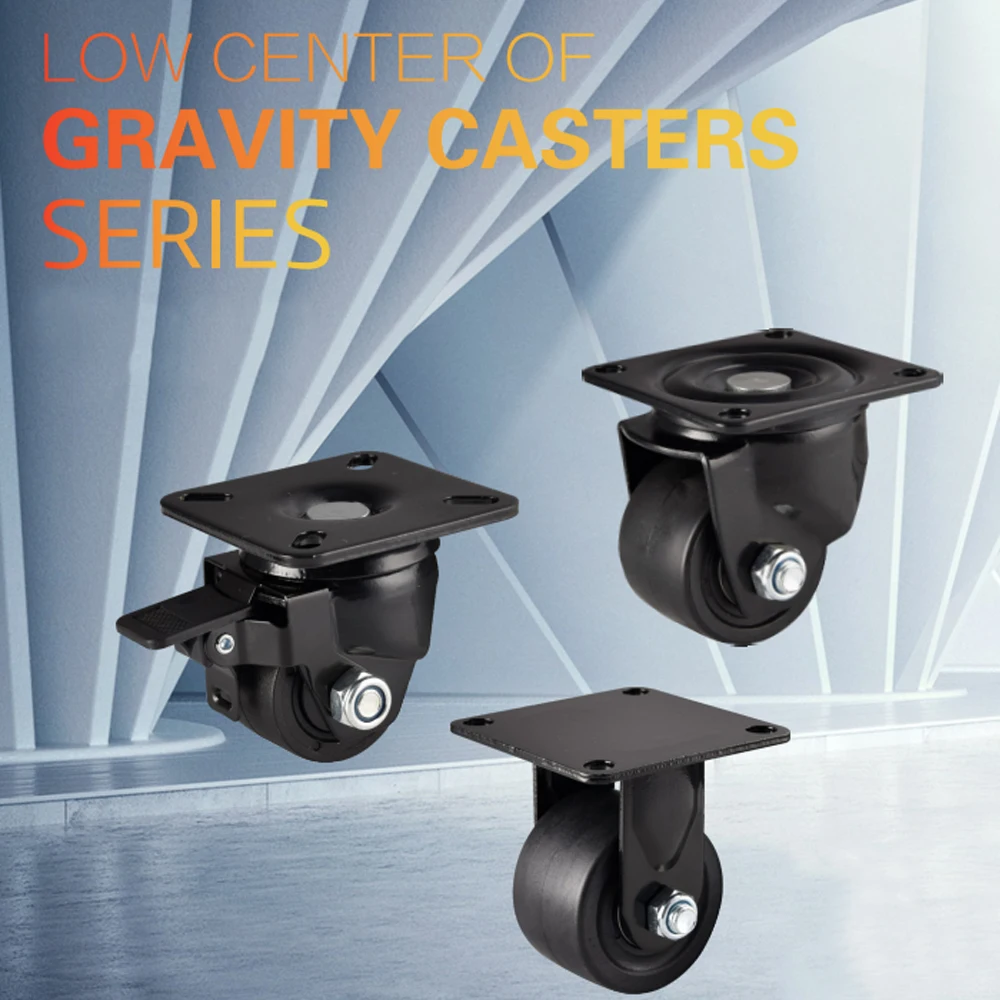 Heavy Duty Top Plate Swivel Caster Wheel With Brake 75mm