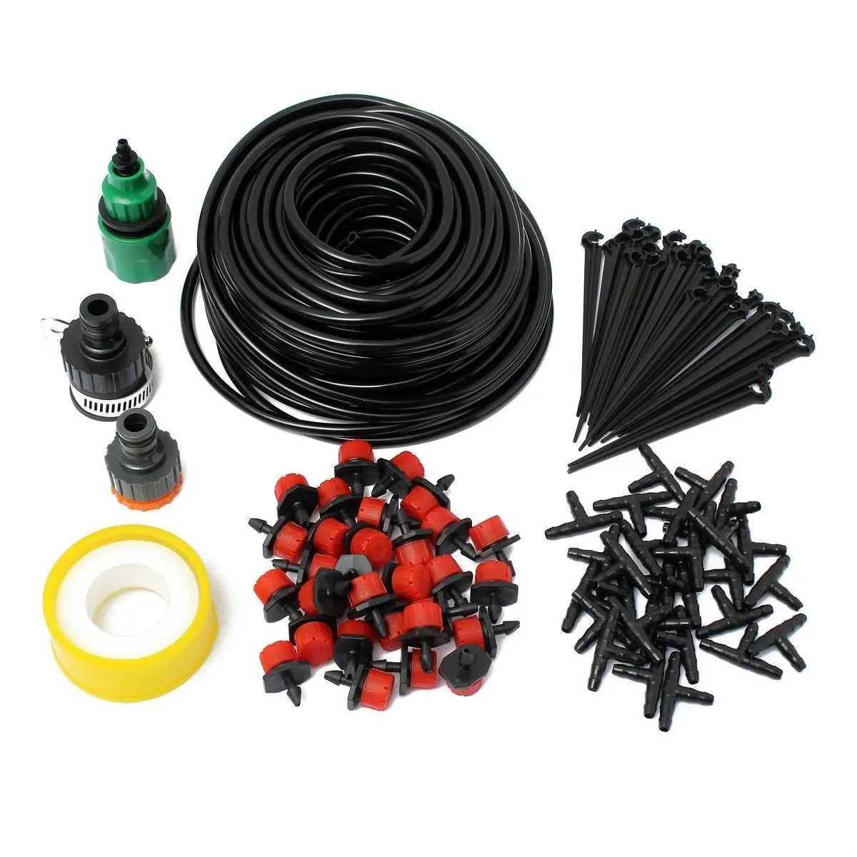 25m Hose Garden Farm Lawn Drip Irrigation System Watering Kit Spray automatic timely pouring flower