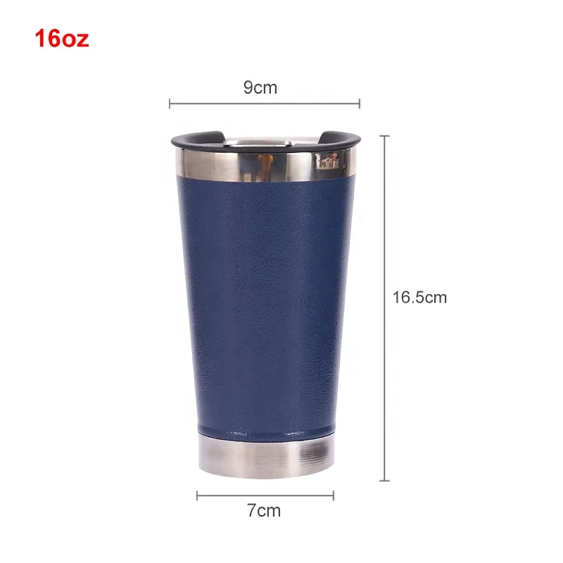 Wholesale Custom Logo Vacuum Thermo 18/8 Stainless Steel Double Wall Stay Chill Cold 16oz Beer Tumbler With Bottle Opener