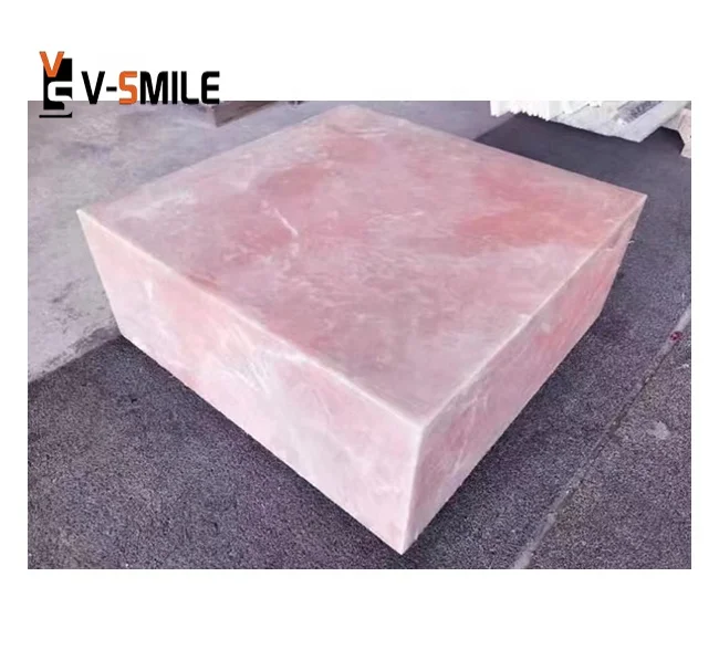 Wholesale luxury pink onyx marble bathroom table 18mm pink onyx slab stone