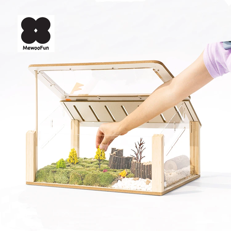 MewooFun Hamster Cage Acrylic Plastic Luxury House Pet Luxury Cages for Hamsters