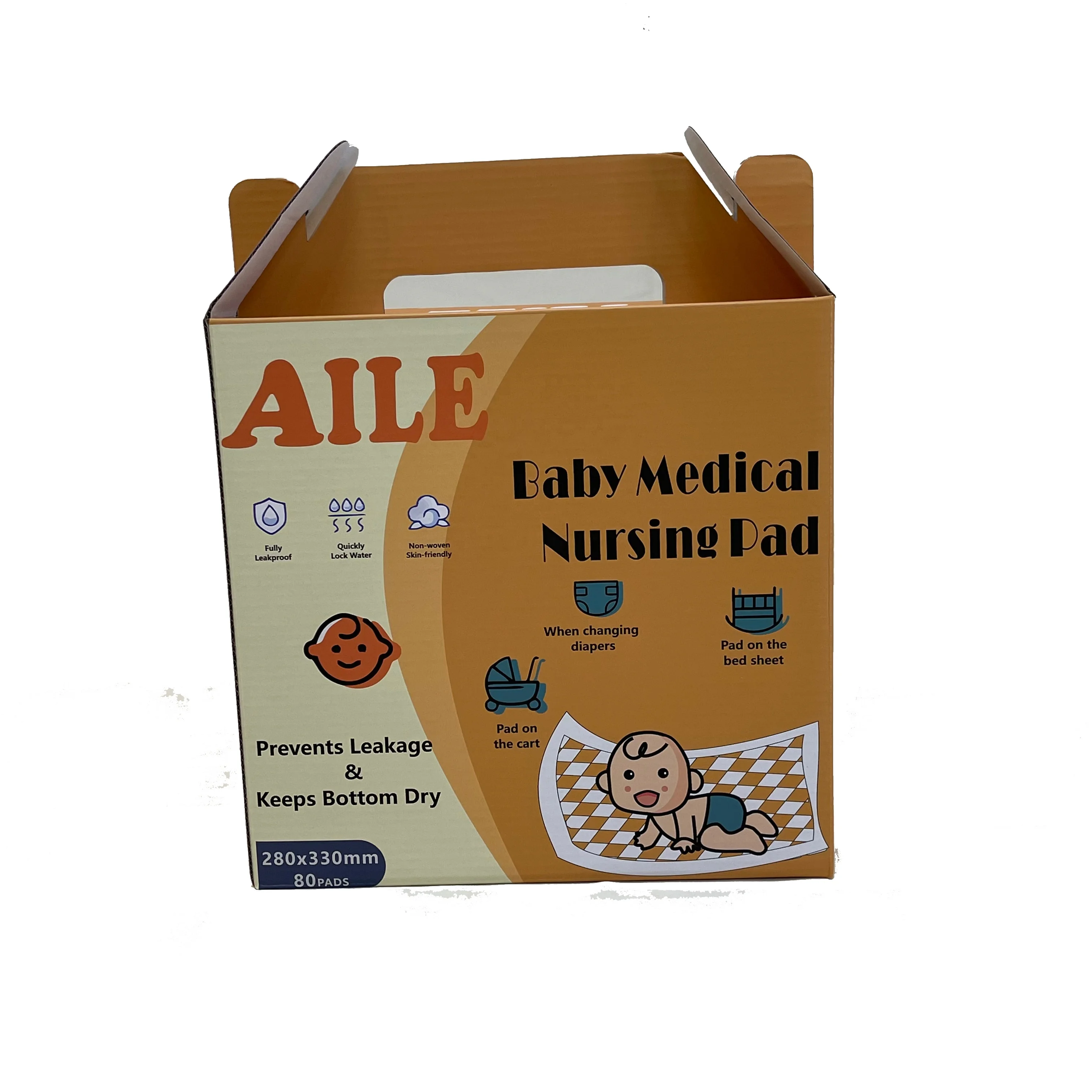 skin friendly Diamond embossed infant diapers Portable Diaper Changing High Absorb bed mat baby undersheet