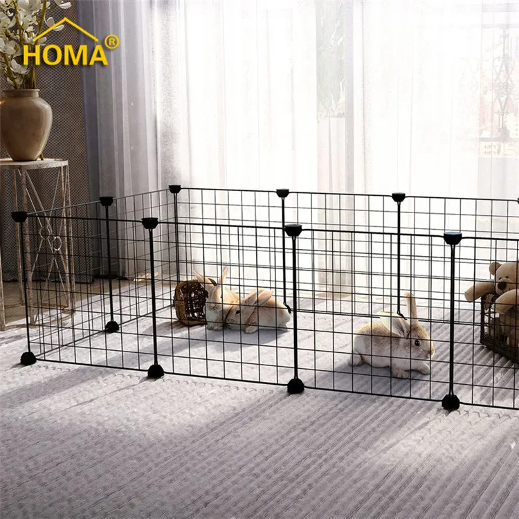 Metal Wire Storage Cubes Organizer, DIY Small Animal Cage for Rabbit, Guinea Pigs, Puppy