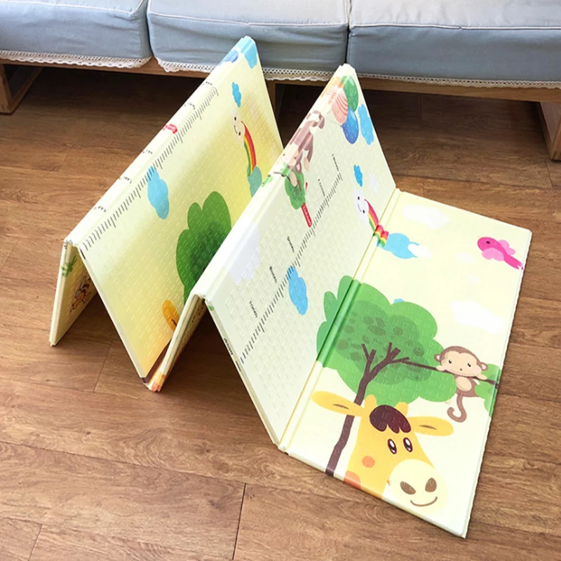 Мягкий экологически чистый детский коврик для ползания из вспененного полиэтилена, водонепроницаемый специальный складной детский коврик, большой Противоскользящий детский игровой коврик