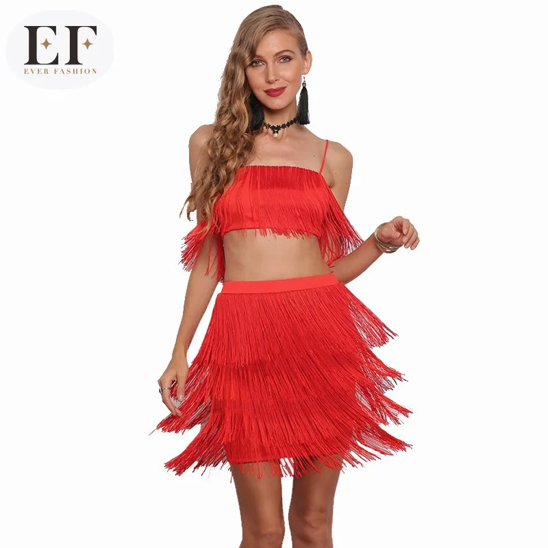 
Ever Fashion Dropshipping Women Knit Clothing Mini Skirt 2 Piece Dress Set 