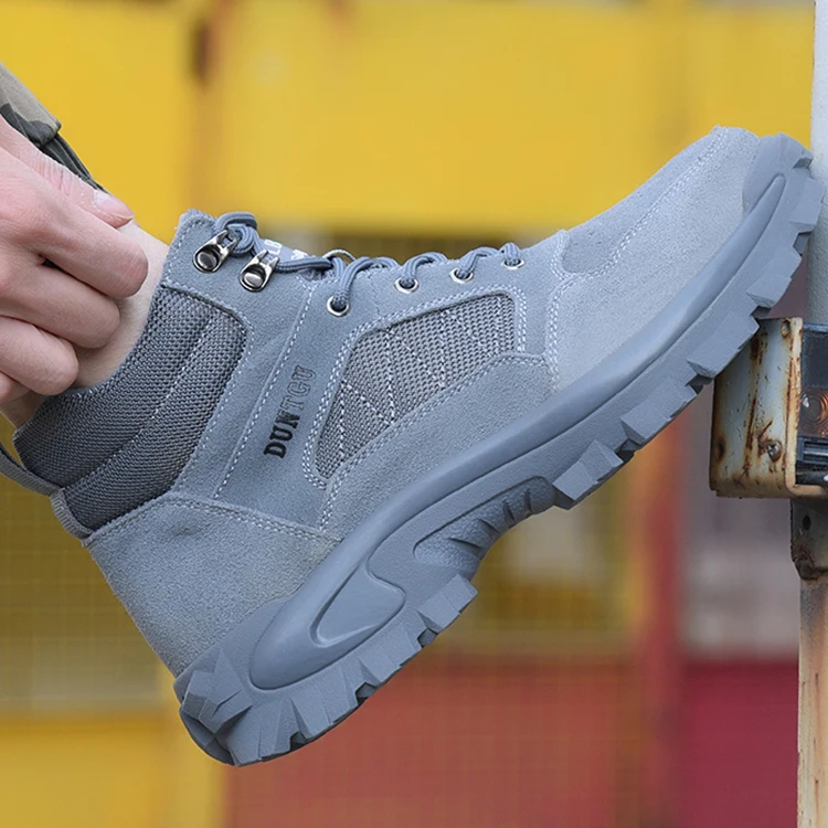 High quality black Leather Safety Shoes Industrial Cheap Work Shoes Security Shoes Steel Toe