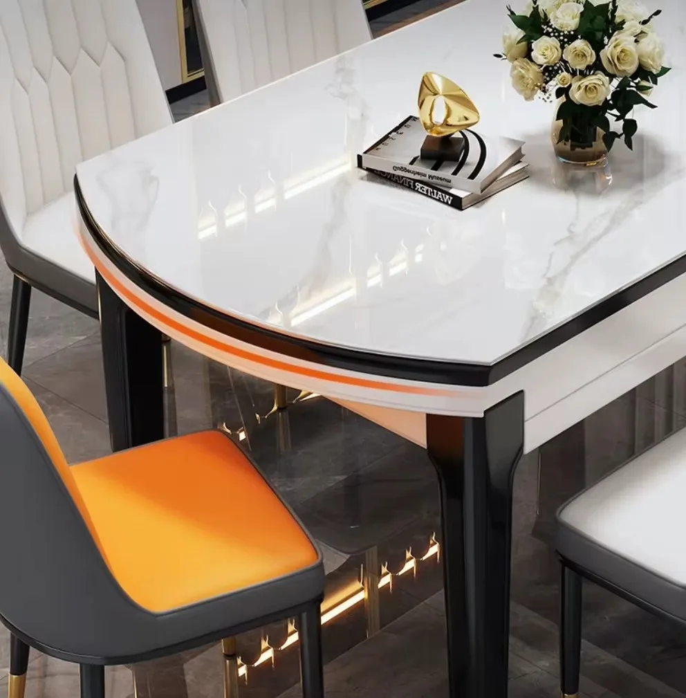 SW Popular Modern Factory Price Home Furniture Round Dinner Wooden Dining Restaurant Marble Kitchen Table