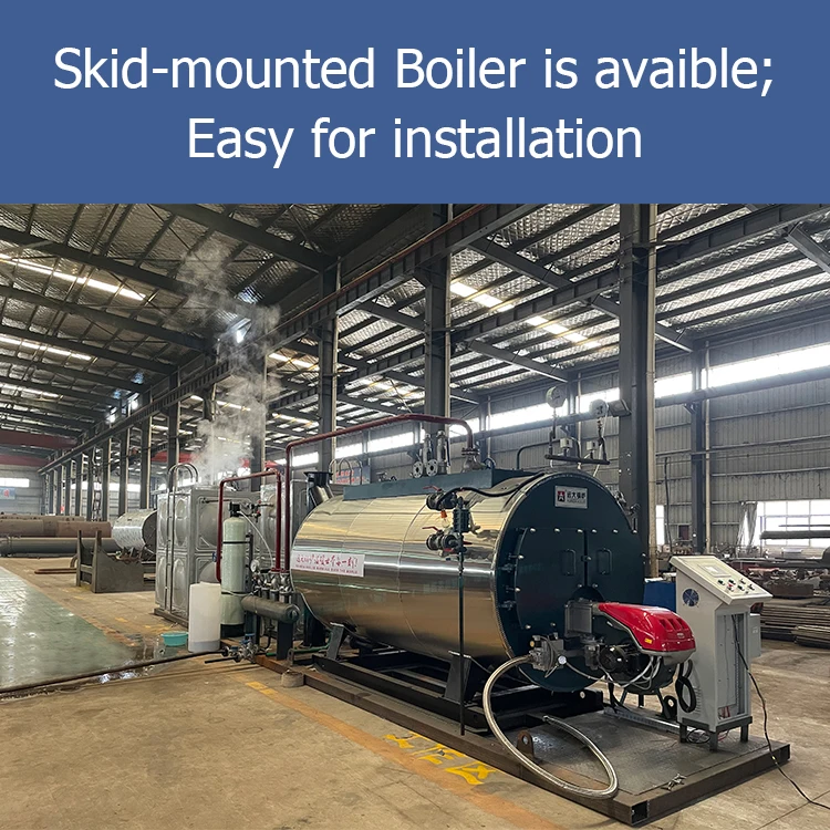 WNS2-1.25-Y(Q) 2th 2tph 2 tons hour 8 bar  gas lpg diesel fired steam boiler for pineapple