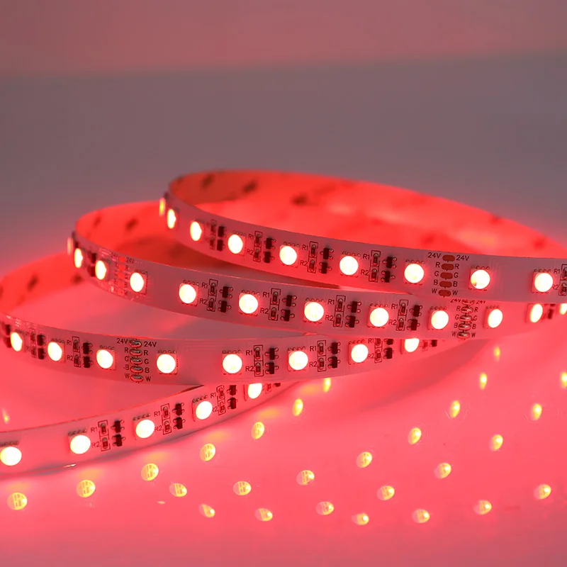 Яркая оптовая продажа 5050 RGBW Светодиодная лента 60 светодиодов 12 мм ширина 24 В Гибкая светодиодная умная для вечеринки