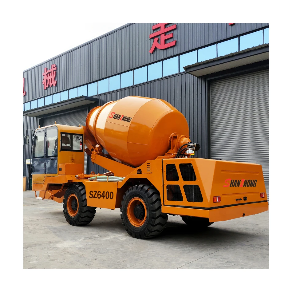 Китайский Shanzhong мобильный Бетономешалка SZ6400 4WD 6.0cbm дизельный самозагружаемый