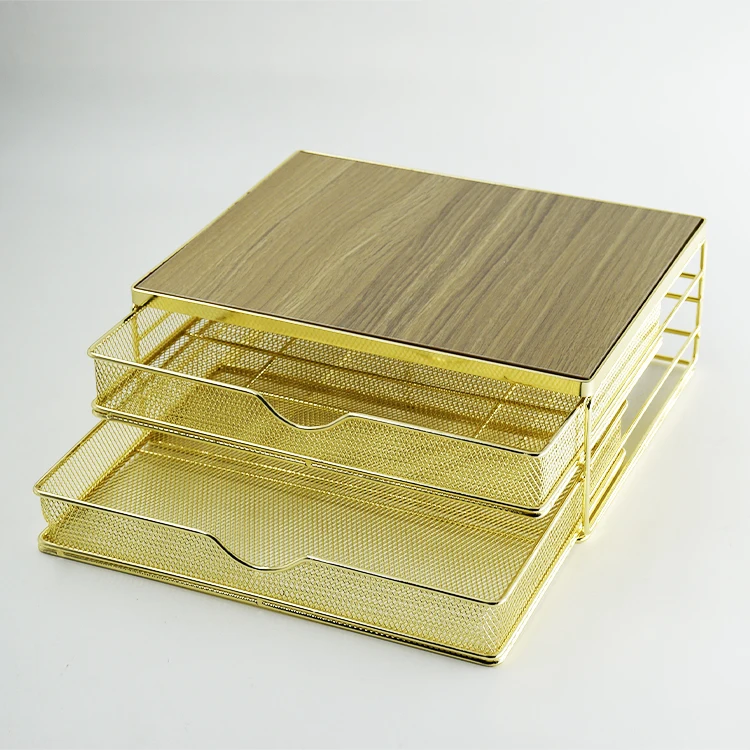 Factory Wholesale OEM Product Two Layers Monitor Stand With Drawers For  Office Desktop Organizer