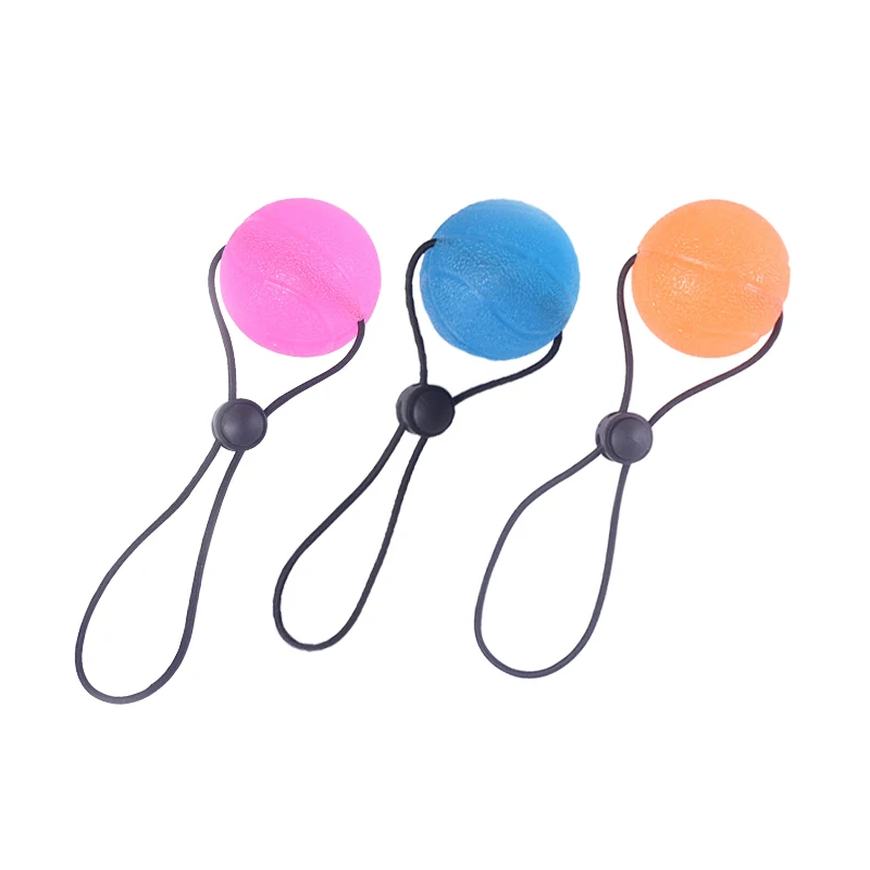
Strength training exercise hand and finger grip ball with rope TPR Grip ball 