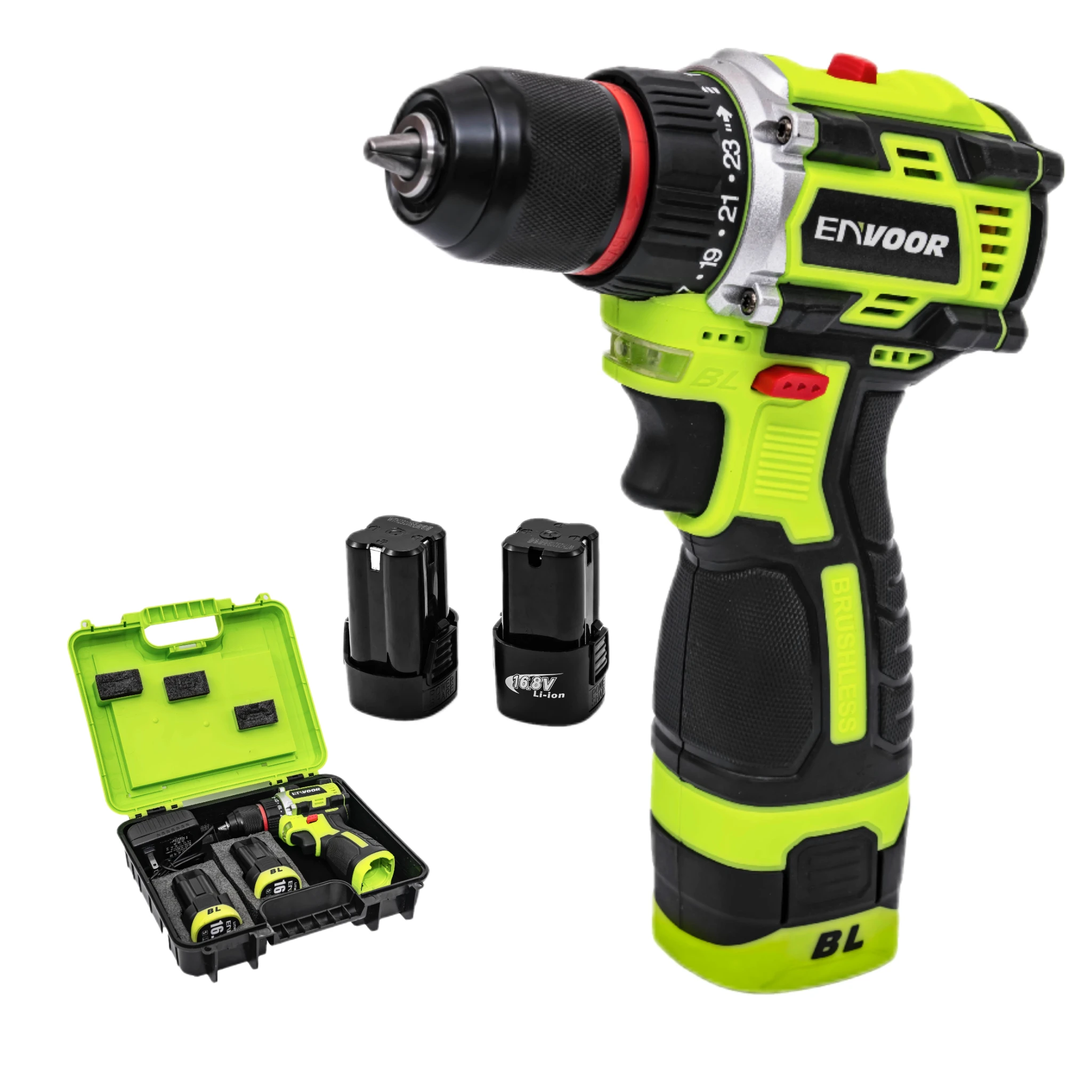Electric Portable Variable Speed Manual Screwdriver 16.8V 50N.m Torque Rechargeable Brushless Cordless Impact Drill