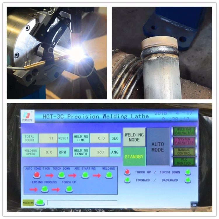 High Precise PLC Control System Circumferential Welding Machine HF-300LY Vertical Girth Flange Pipe Welding Lathe Welders