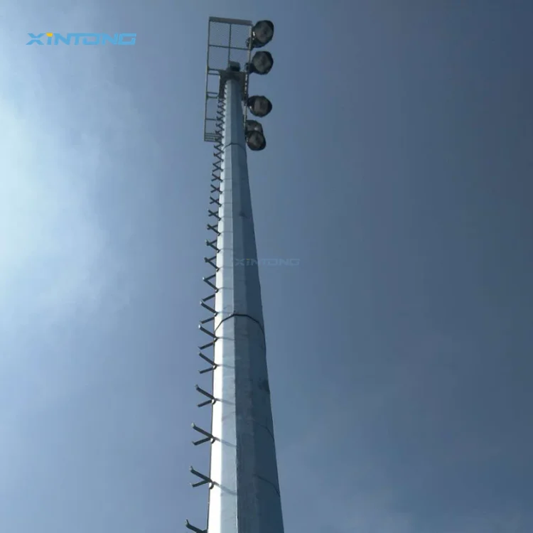 XINTONG High Mast Pole Golf 40 Meter High Mast Pole Stadium High Mast Lighting Pole