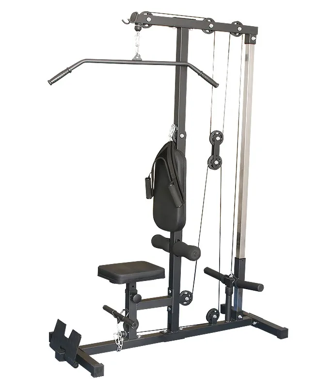 Hot selling lat pull down machine with seat and back cushion and low row cable machine